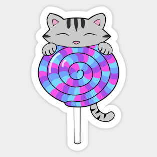 Shiny lollipop cat Sticker